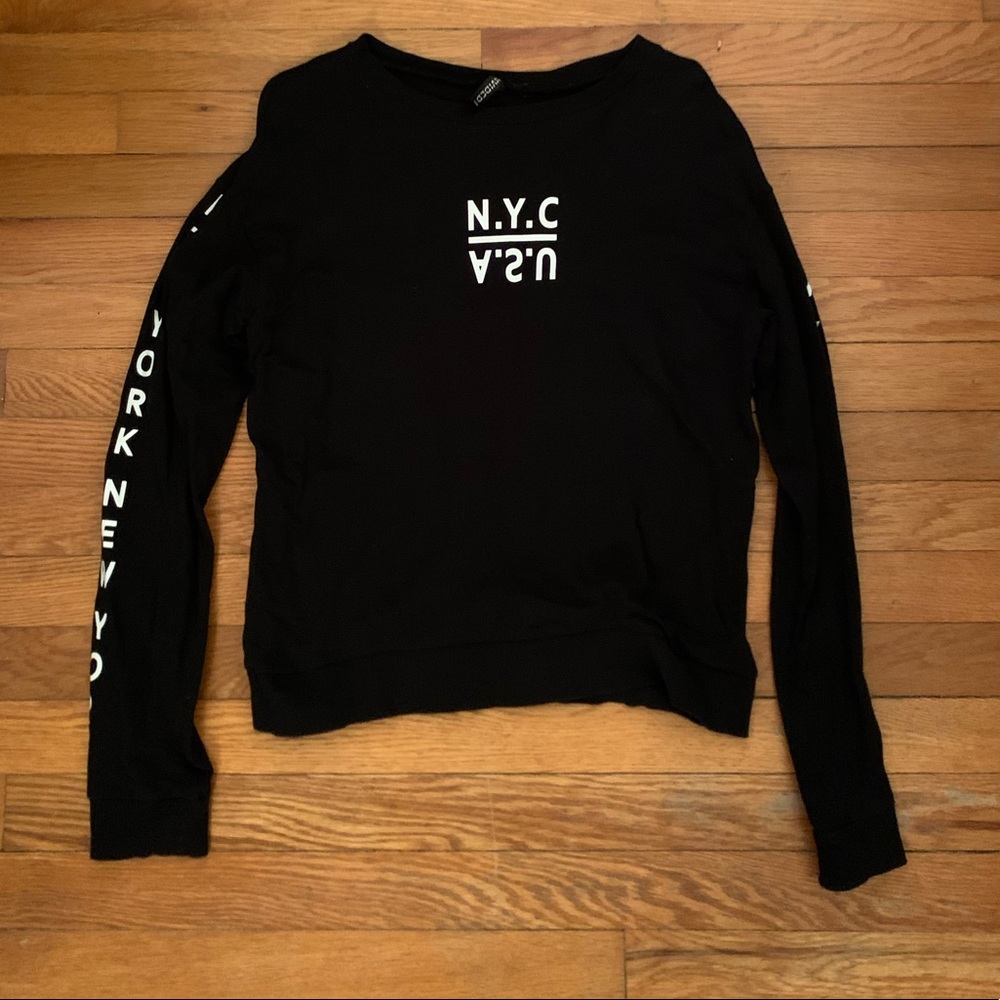 NEW H&M divided black long sleeve shirt